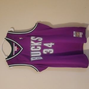 Men's Milwaukee Bucks Ray Allen Mitchell & Ness Purple 2000/01 Hardwood Classics